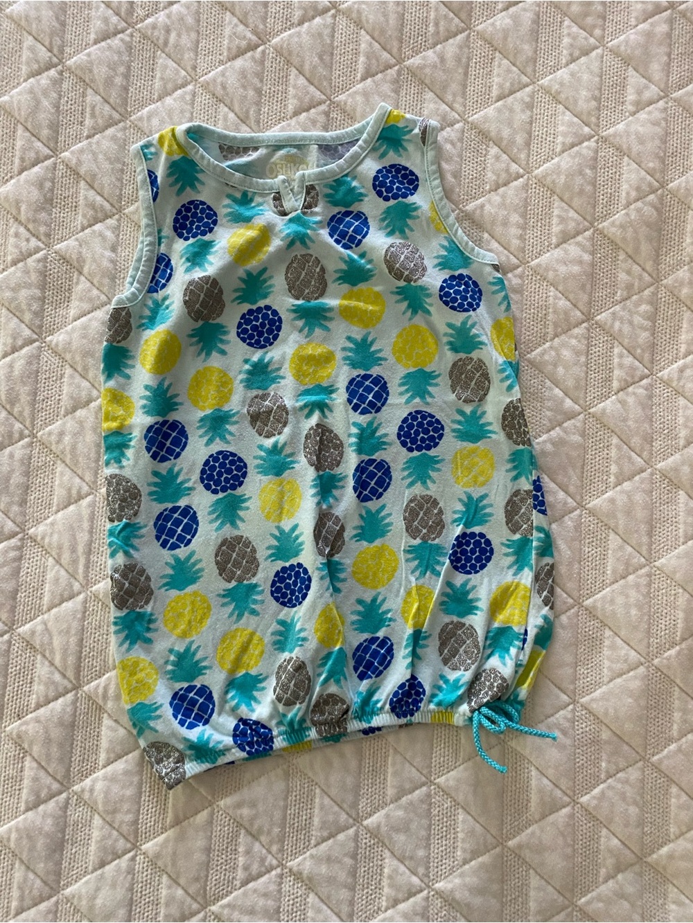 OshKosh B'gosh Pineapple Tank Top with Yellow, Blue & Silver